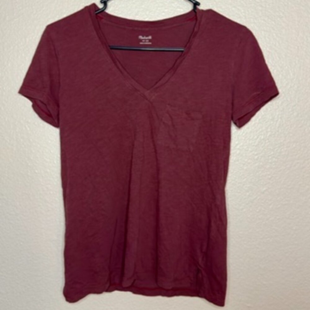 MADEWELL V-Neck Short Sleeve T-Shirt Size S